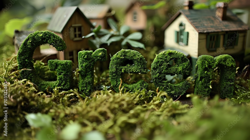 An eco-friendly housing concept showcasing modern sustainable ...