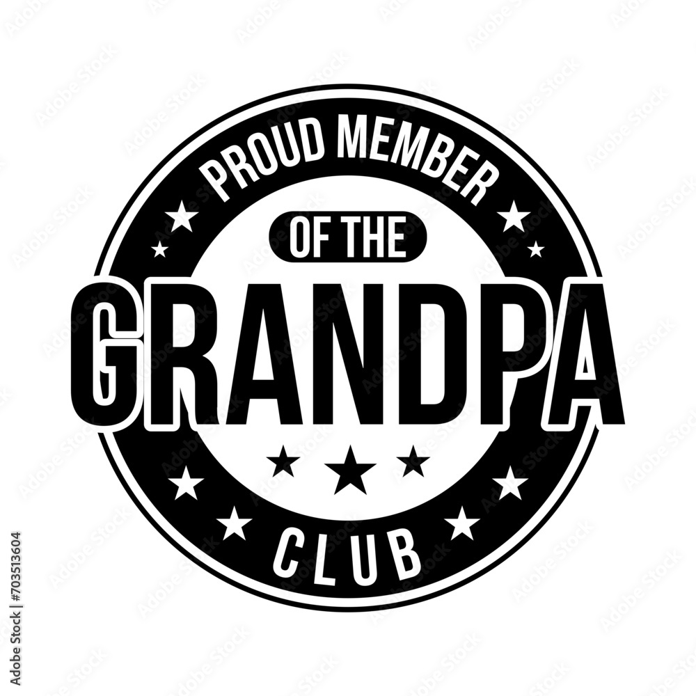 Proud member of the Bragging Grandpa Club svg, 