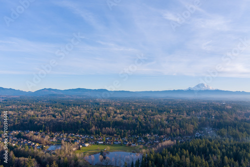 Mount Rainier from Covington, Washington photo
