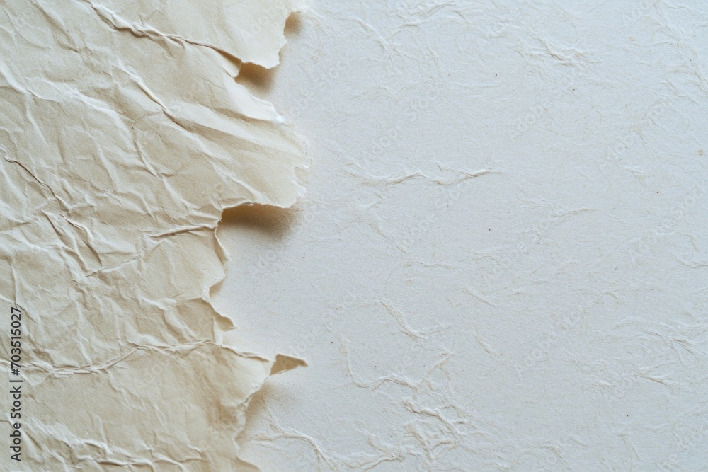 Textured White Handmade Paper with Torn Edges Textured White Handmade Paper with Torn Edges