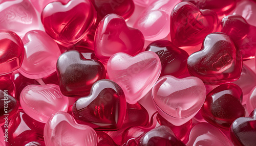 Heart shaped candy background