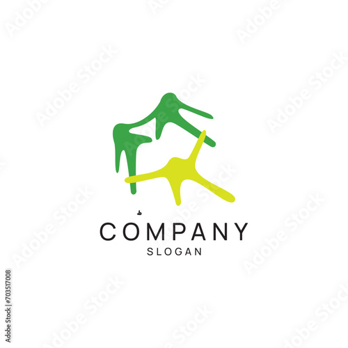Kabaddi wrestling game sports play green logo design timeless emblem brand identity logotype abstract minimalist monogram typography vector logo