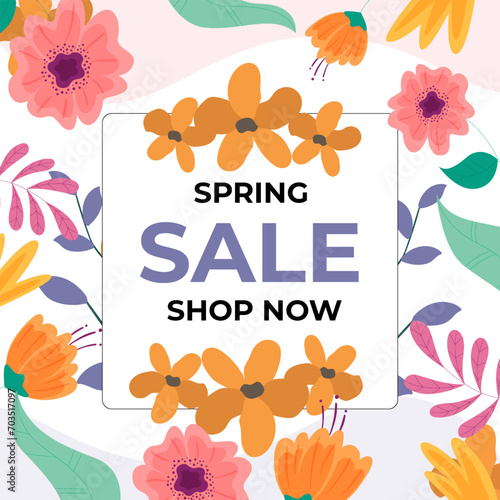 Wallpaper Mural vector flat spring sale social media design Torontodigital.ca