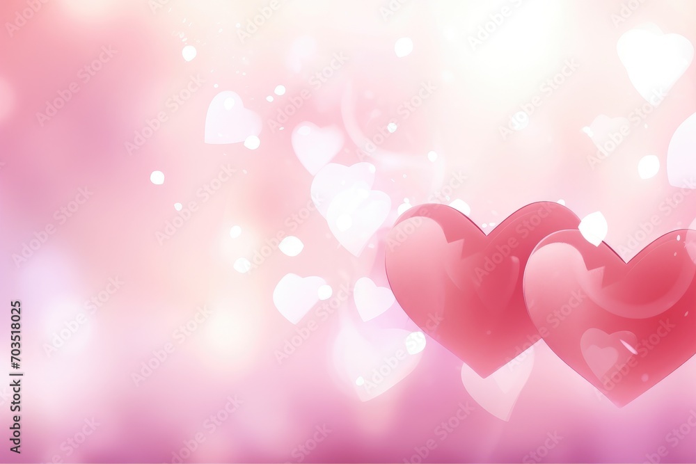Valentine's day background with hearts. Generative AI Valentine's day background with hearts. Generative AI