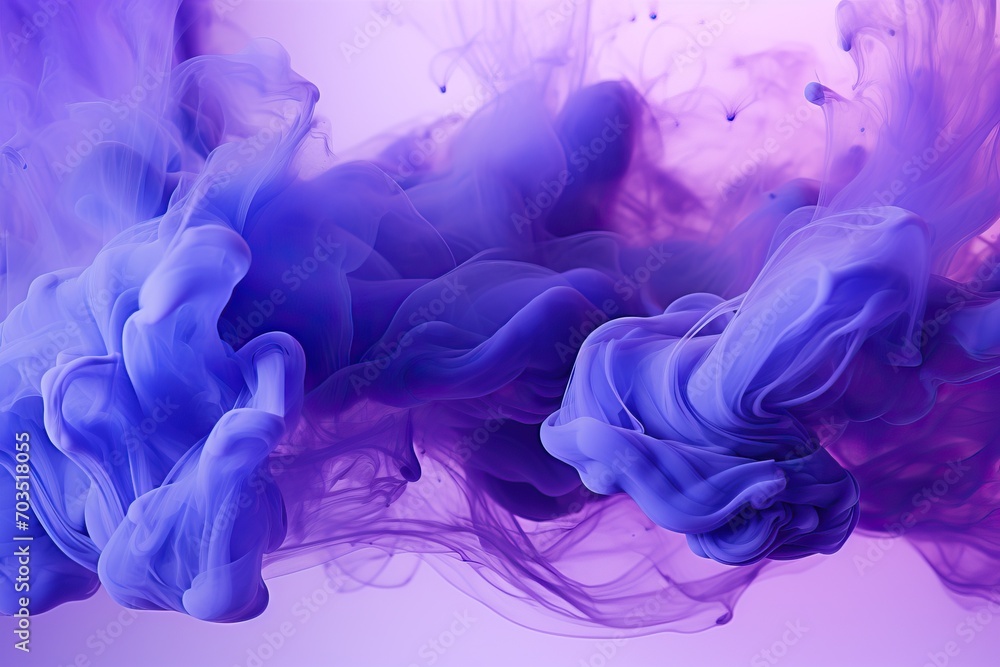 Color ink in water. Generative AI.