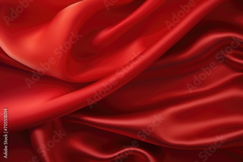 Red fabric colored silk satin background. Generative AI
