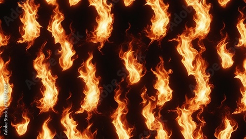 fire flames background A seamless pattern of fire flames, creating a contrast of light and dark and a dynamic effect 