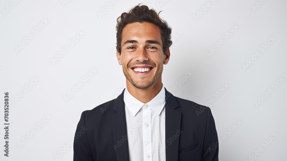 Portrait of a happy man on white background, professional photograhpy Portrait of a happy man on white background, professional photograhpy