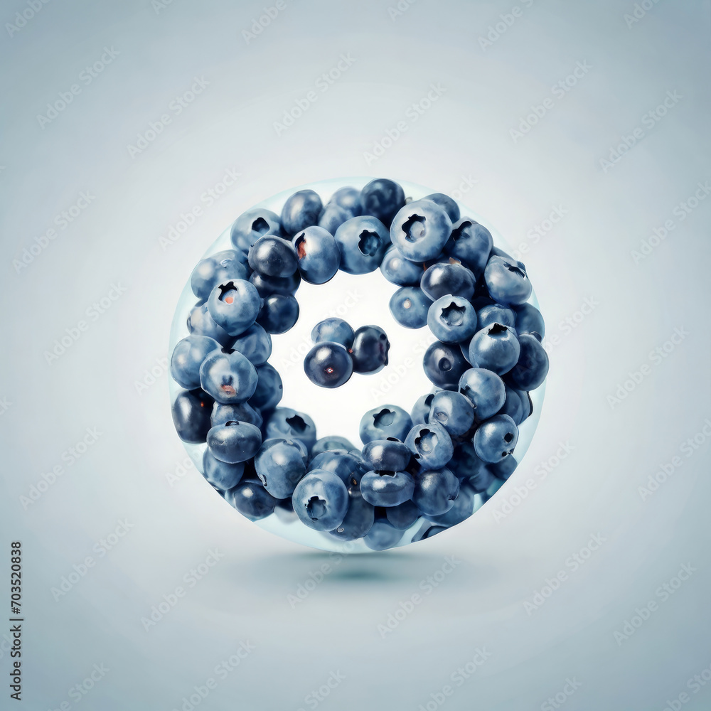 Magic Feast: Fresh blue berries surrounded by grunge texture Magic Feast: Fresh blue berries surrounded by grunge texture