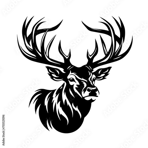 Majestic Elk Head Wildlife Vector Art