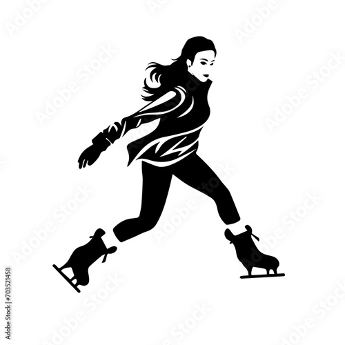 Graceful Figure Skater Performance Vector
