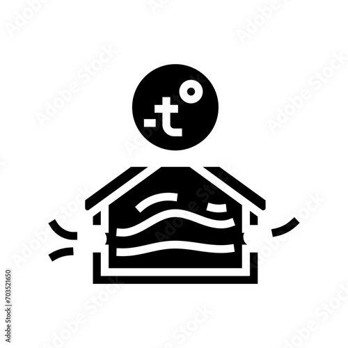 passive cooling green building glyph icon vector. passive cooling green building sign. isolated symbol illustration