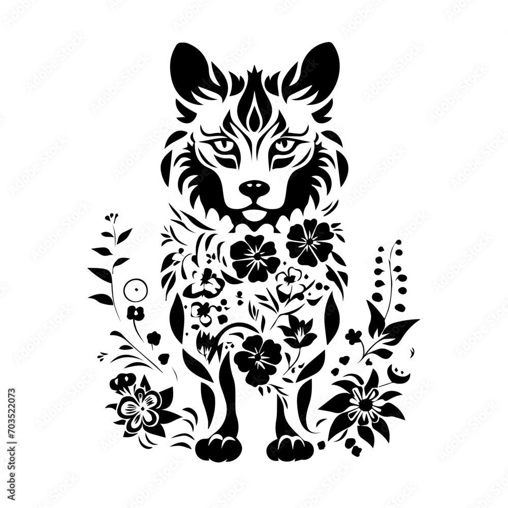 Enchanting Floral Animal Nature Vector Art Enchanting Floral Animal Nature Vector Art
