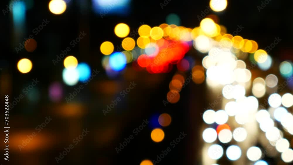 Defocused of night traffic Defocused of night traffic