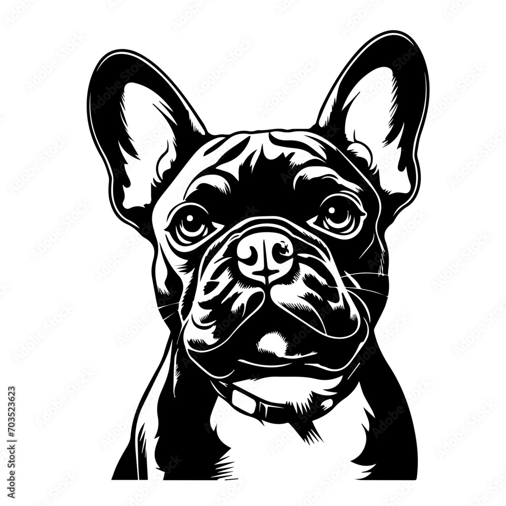 Charming French Bulldog Cartoon Vector Charming French Bulldog Cartoon Vector