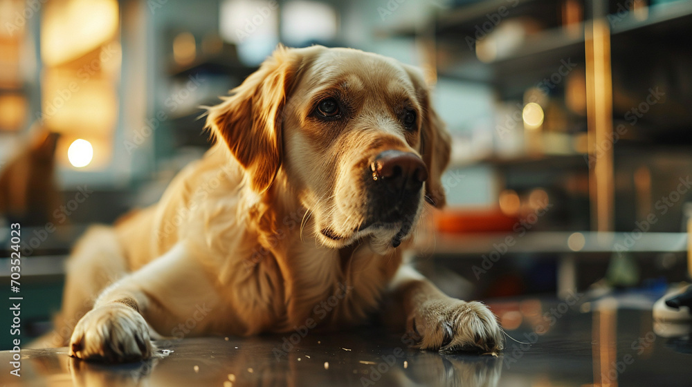 Dental Scaling for Canine A vet performing dental scaling for a dog