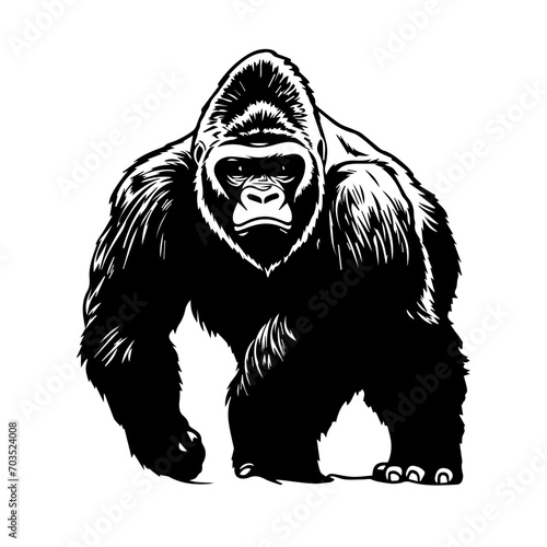 Majestic Gorilla in Natural Habitat Vector