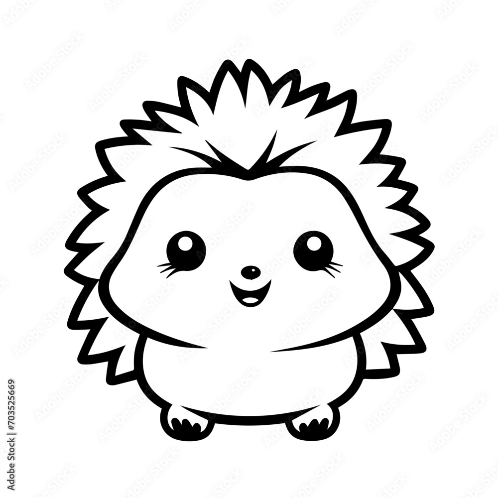 Charming Kawaii Hedgehog Vector Art Charming Kawaii Hedgehog Vector Art