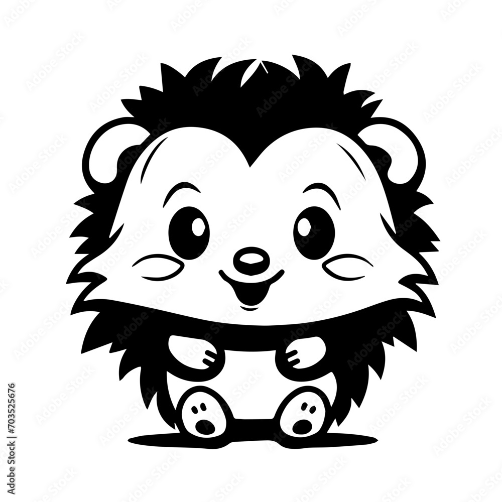 Charming Kawaii Hedgehog Vector Art Charming Kawaii Hedgehog Vector Art