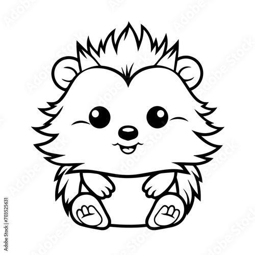 Charming Kawaii Hedgehog Vector Art