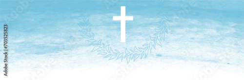 Vector Watercolor Easter Cross Clipart, Brush Stroke Crosses Illustration