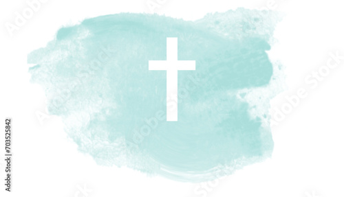 Vector Watercolor Easter Cross Clipart, Brush Stroke Crosses Illustration