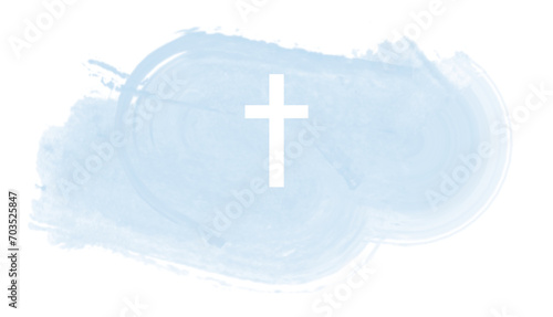 Vector Watercolor Easter Cross Clipart, Brush Stroke Crosses Illustration