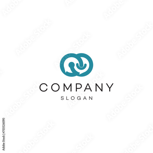 Connection links communication logo design timeless emblem brand identity logotype abstract minimalist monogram typography vector logo