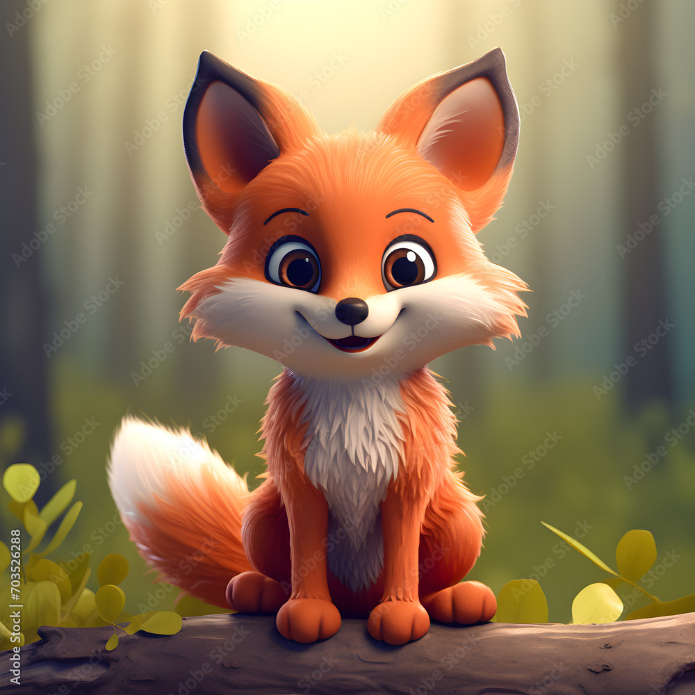 Obraz premium red fox cub