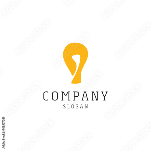 Bulb logo design timeless emblem brand identity logotype abstract minimalist monogram typography vector logo