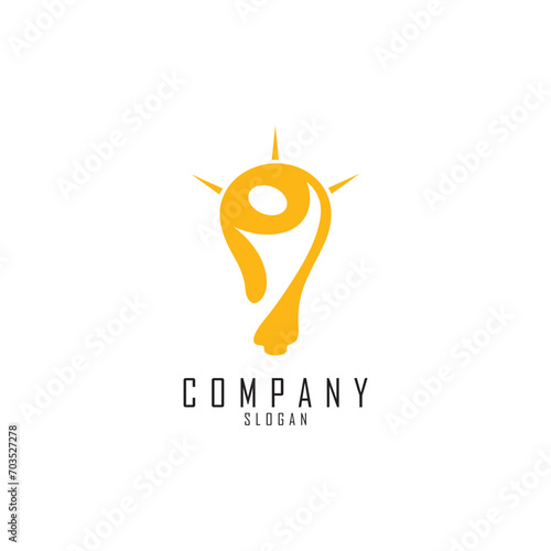 Innovative bulb people logo design timeless emblem brand identity logotype abstract minimalist monogram typography vector logo