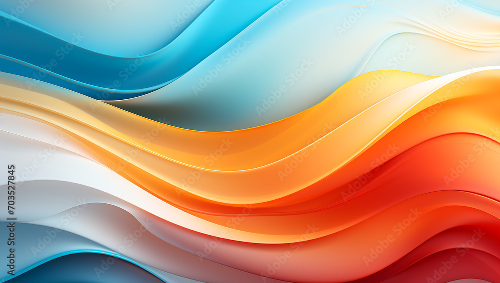 Naklejka premium Abstract background for technology with gradient colorful waves. Dynamic motion concept