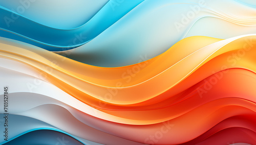 Abstract background for technology with gradient colorful waves. Dynamic motion concept photo