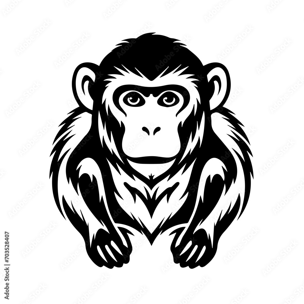 Playful Monkey Vector Illustration