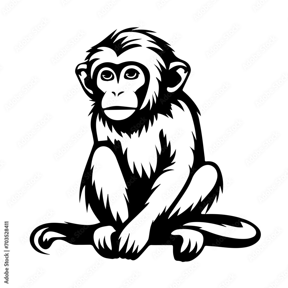 Playful Monkey Vector Illustration Playful Monkey Vector Illustration