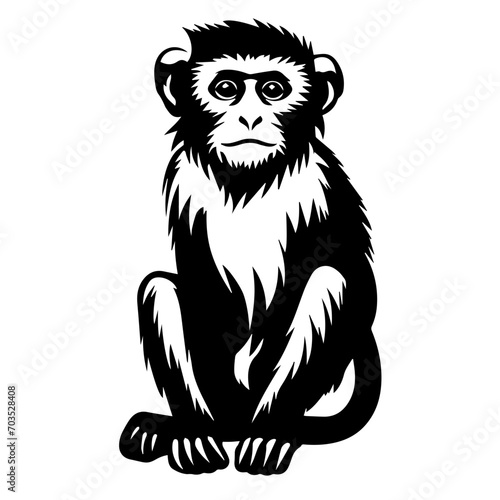 Playful Monkey Vector Illustration