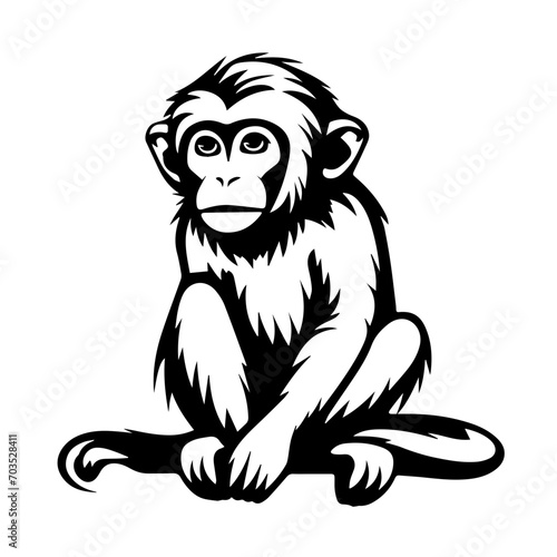 Playful Monkey Vector Illustration