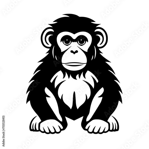 Playful Monkey Vector Illustration