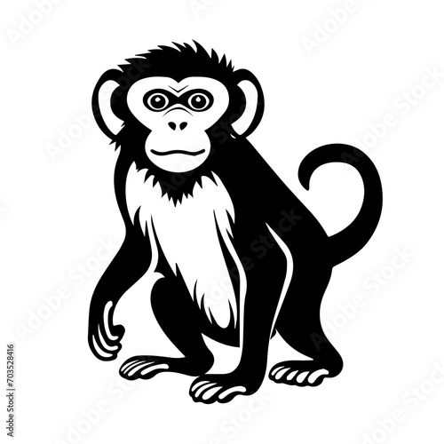 Playful Monkey Vector Illustration