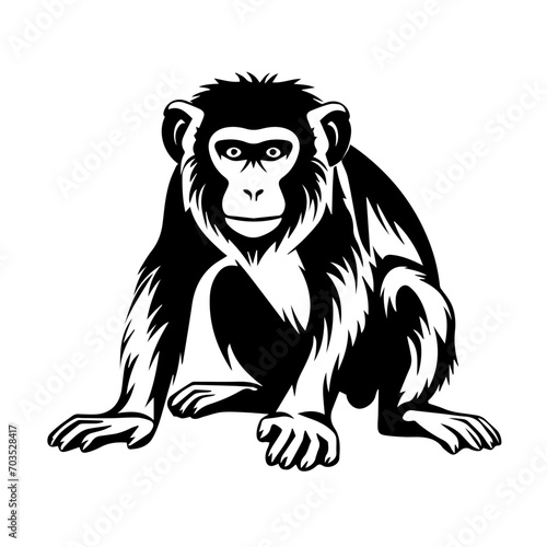 Playful Monkey Vector Illustration