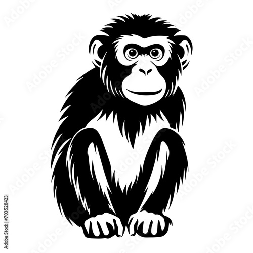 Playful Monkey Vector Illustration