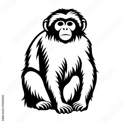 Playful Monkey Vector Illustration