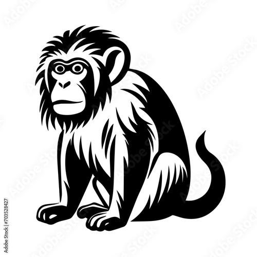 Playful Monkey Vector Illustration