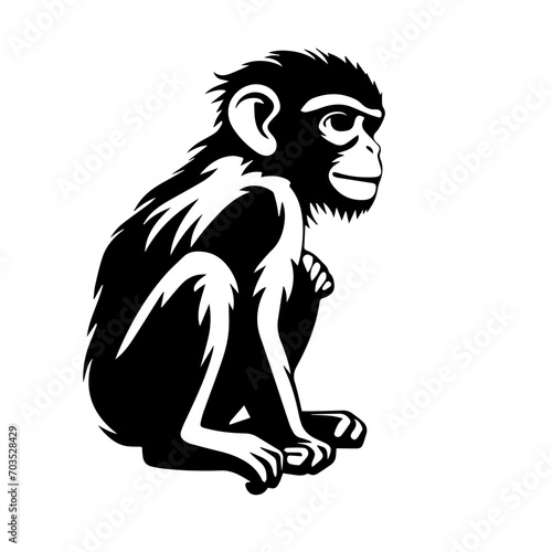 Playful Monkey Vector Illustration