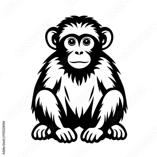 Playful Monkey Vector Illustration