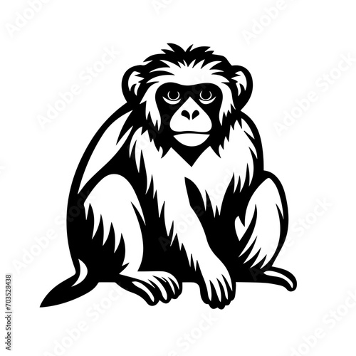 Playful Monkey Vector Illustration