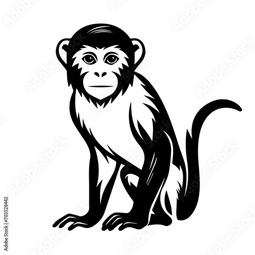 Playful Monkey Vector Illustration
