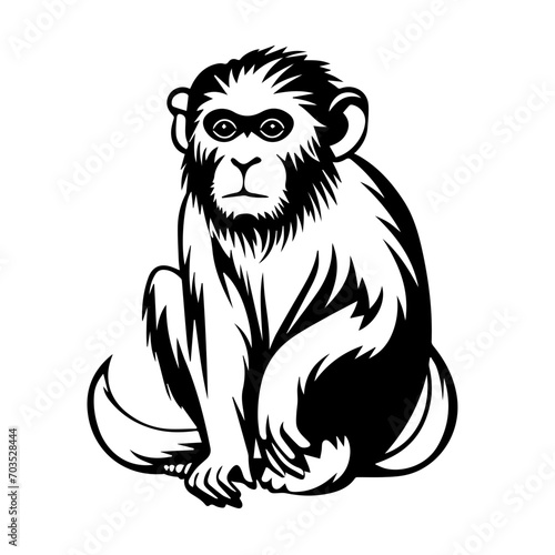 Playful Monkey Vector Illustration