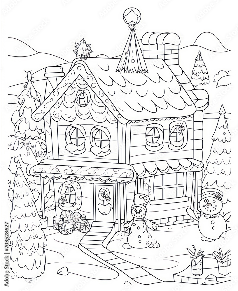Fototapeta premium Coloring book page