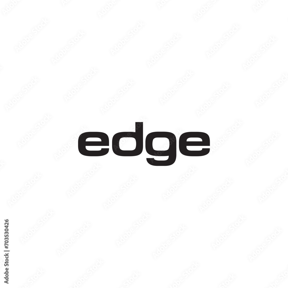 Edge name logo design timeless emblem brand identity logotype abstract minimalist monogram typography vector logo